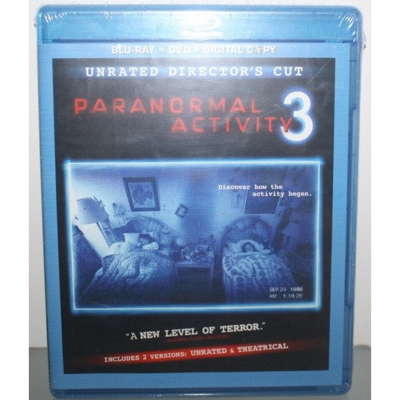 Paranormal Activity 3 Unrated (Bluray + DVD Combo 2012) New & Sealed - Picture 1 of 3